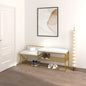 STEEL shoe bench gold and padding 120x40x50 - SR9