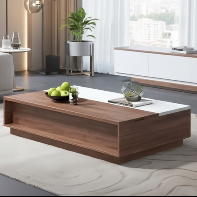 Living Room Set white and brown - TVCT13