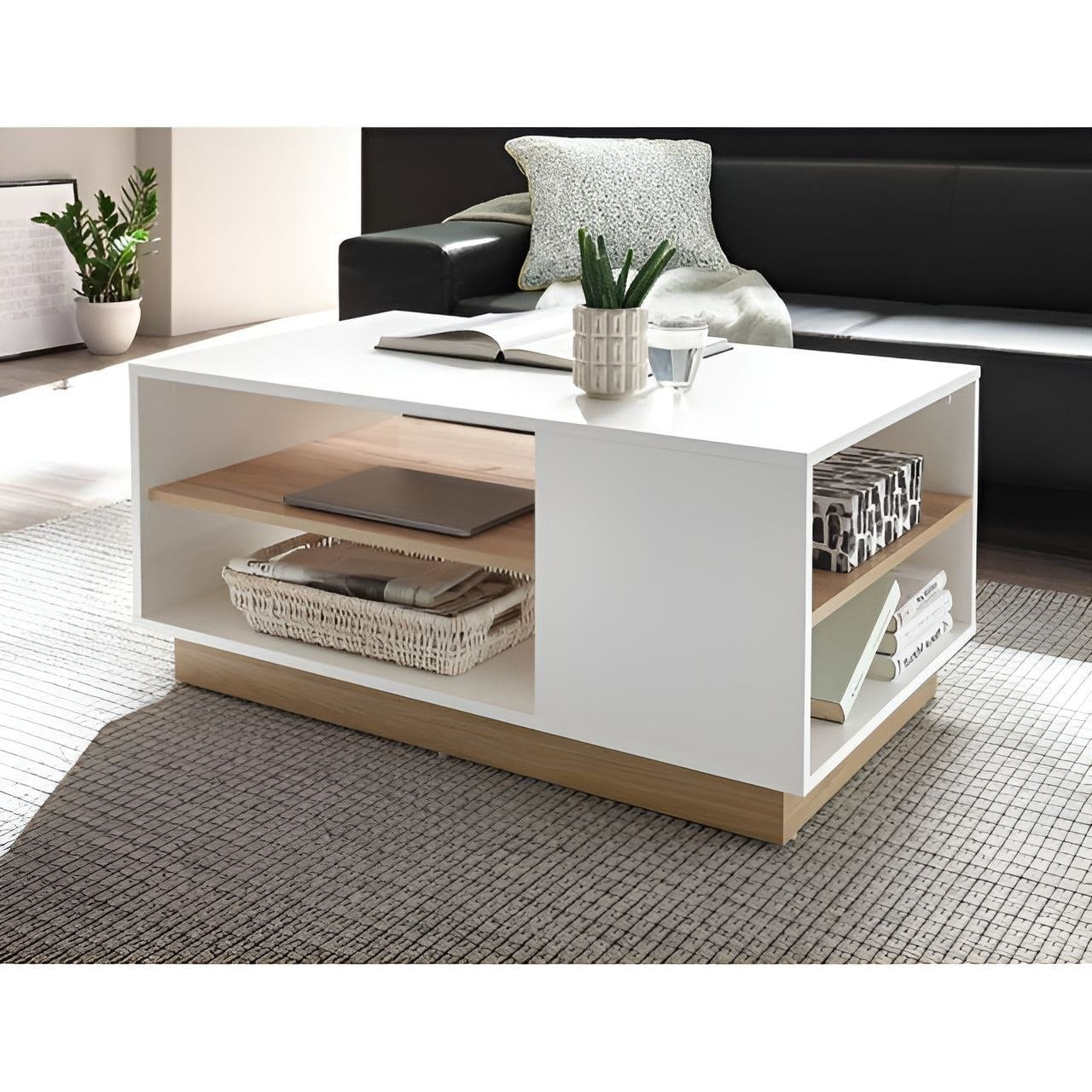 Table Unit White & Wooden - WCT41