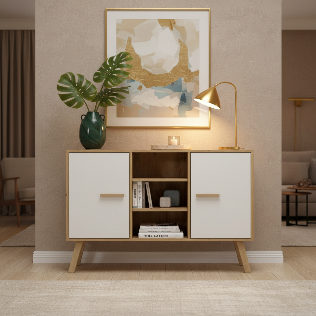 Buffet White and Beige - BUF44