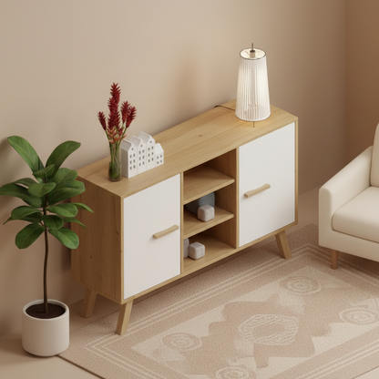 Buffet White and Beige - BUF44