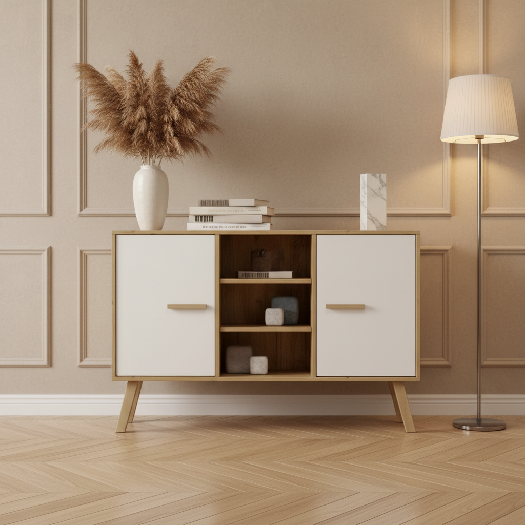 Buffet White and Beige - BUF44
