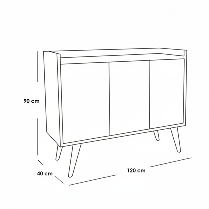 Buffet White and Beige - BUF44