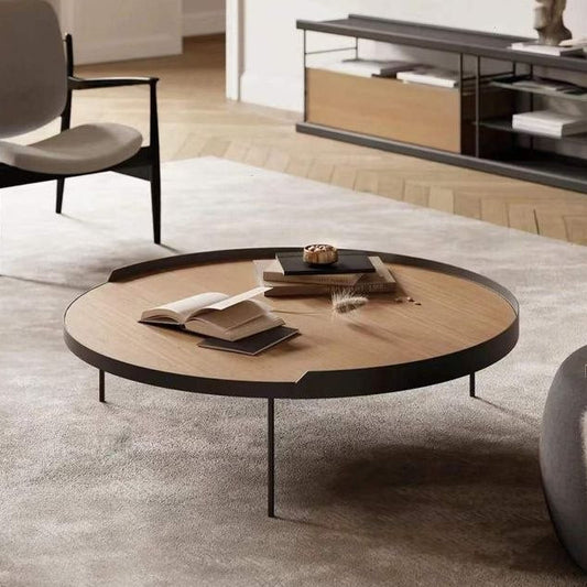steel center coffee table and MDF wood 80×35 - AA39