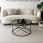 steel center coffee table and glass 80×40 - AA24