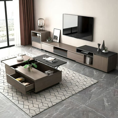 TV Unit and Coffee Table brown and black - TVCT10