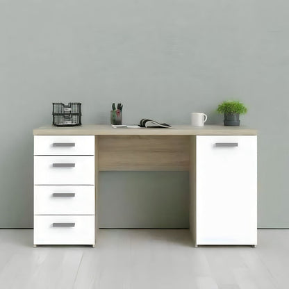 Desk Wooden & White - 140 x 50 x 80 cm - WDSK8