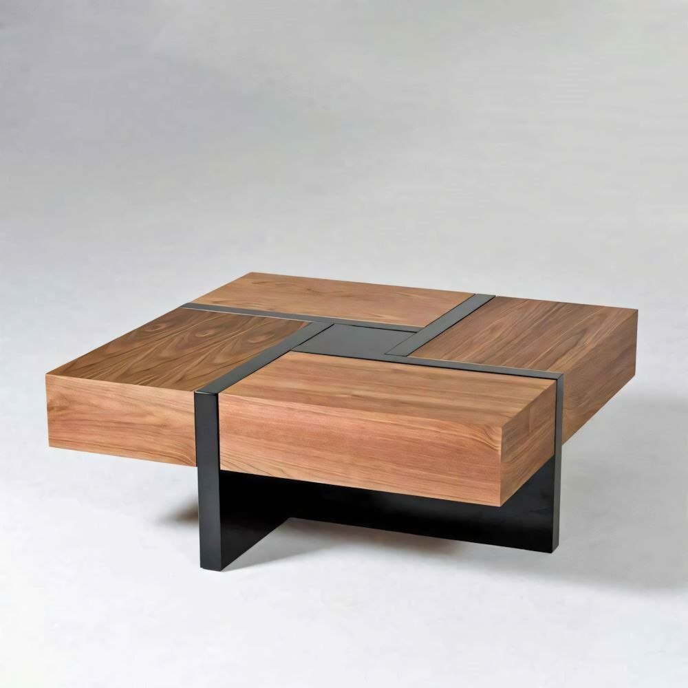 Table Unit Black & Wooden - WCT22