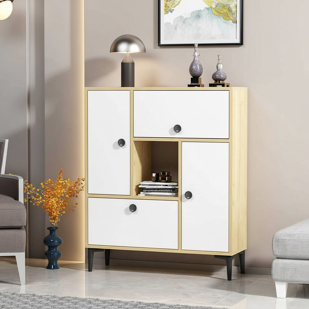 Buffet White and Beige - BUF22