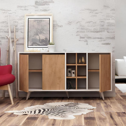 Buffet | White & Wooden - BUF48