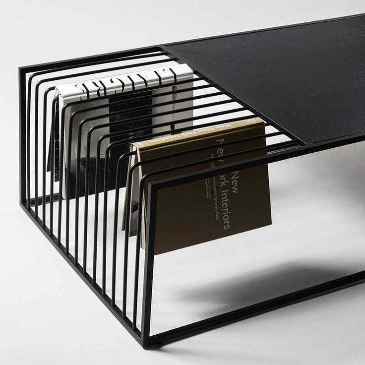 طاولة قهوة مركزية من الفولاذ و MDF مع حامل كتب 120×60×50 - AA2