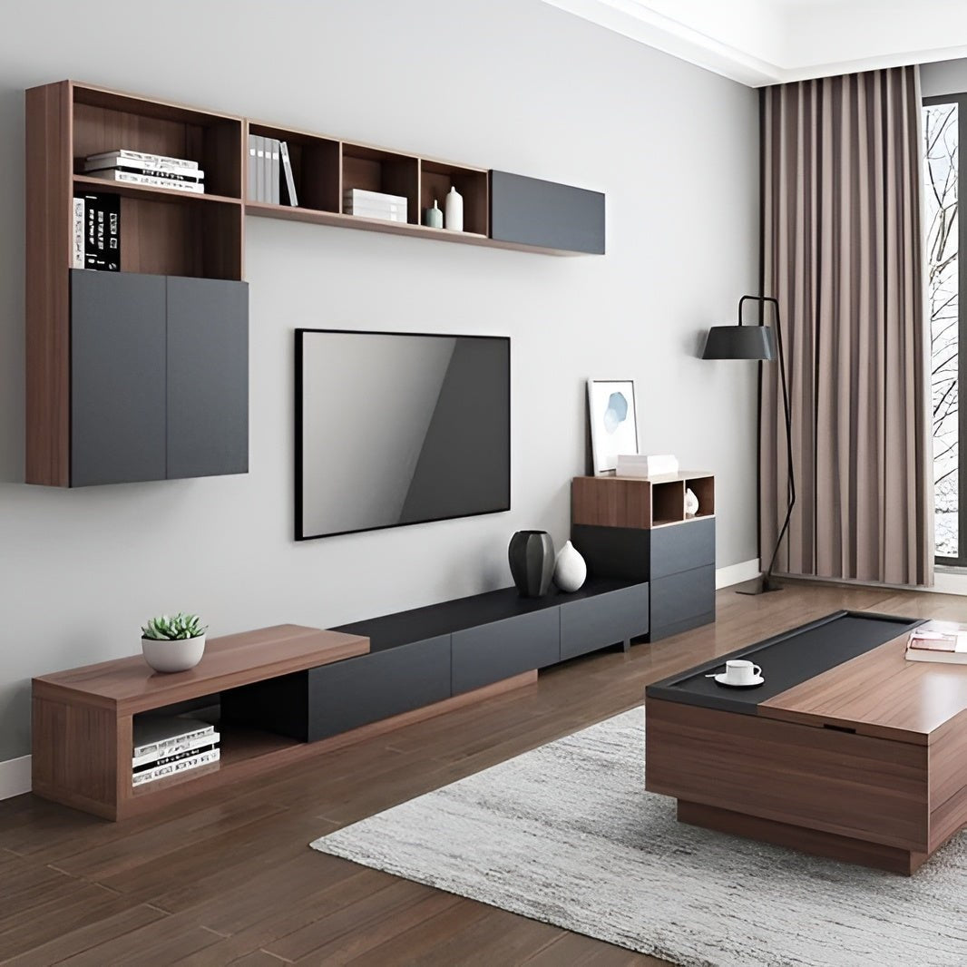 TV Unit and Coffee Table brown and black - TVCT7