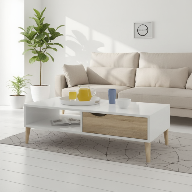 Living Room Set white and beige - TVCT11