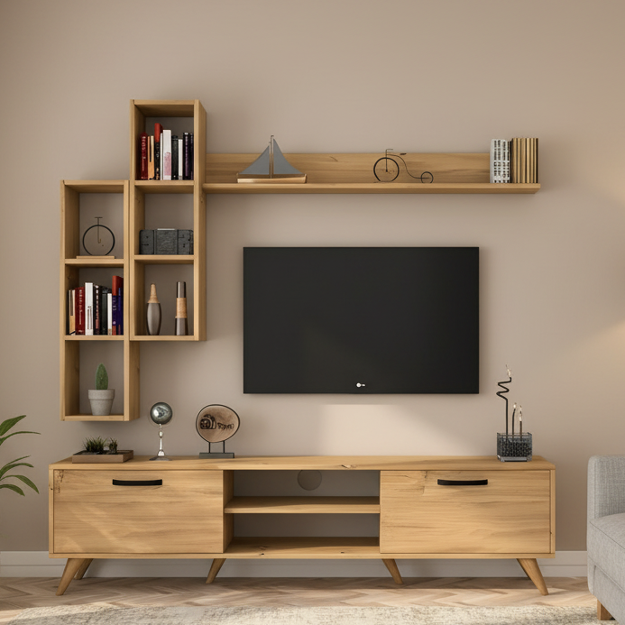 Tv Unit Wooden - 160 x 40 x 40 cm - TVUO11