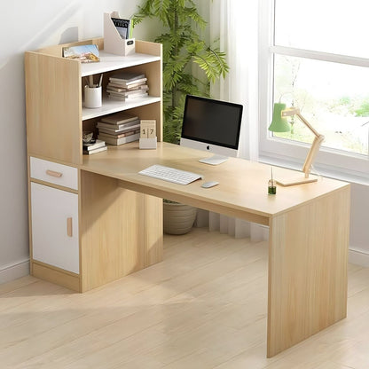 Desk Wooden & White - 120 x 50 x 160 cm - WDSK19
