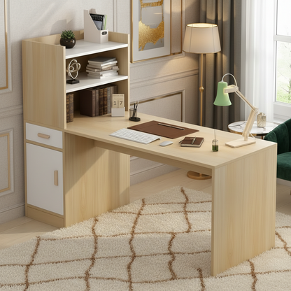 Desk Wooden & White - 120 x 50 x 160 cm - WDSK19