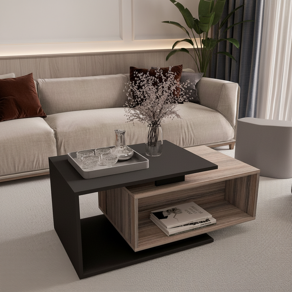 Table Unit Black & Grey - WCT42