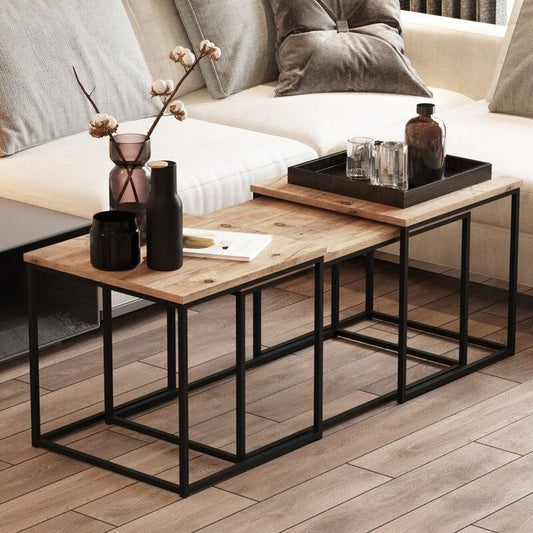 steel and MDF center nesting table 3 pieces - CC15