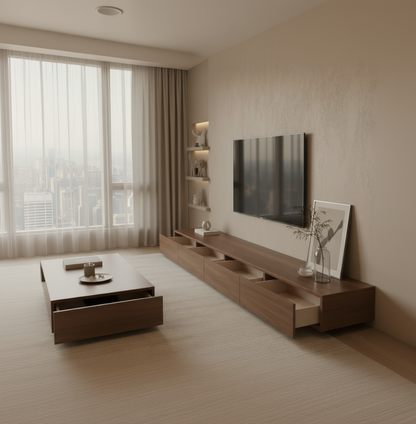 Living Room Set Brown - 240 x 40 x 40 cm - TVCT14