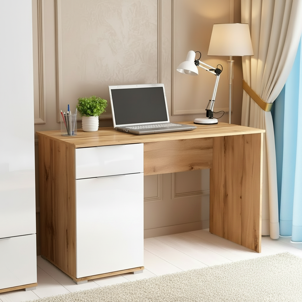 Desk Wooden & White - 120 x 50 x 80 cm - WDSK20