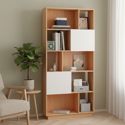 Display Unit Wooden & White - WDU22
