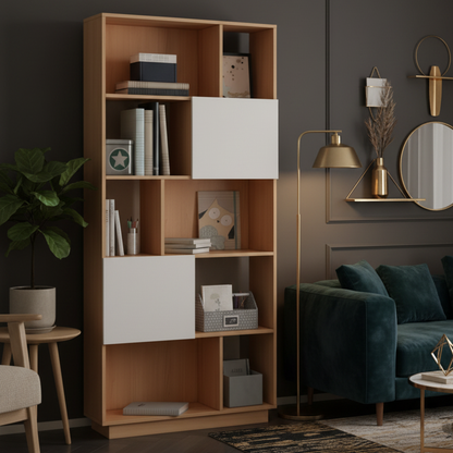 Display Unit Wooden & White - WDU22