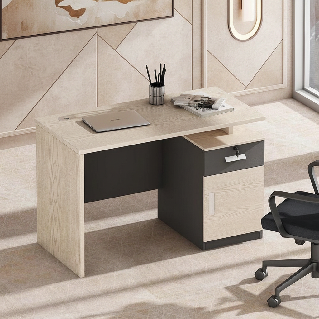 Desk black and beige 120x 60x75 - WDSK36