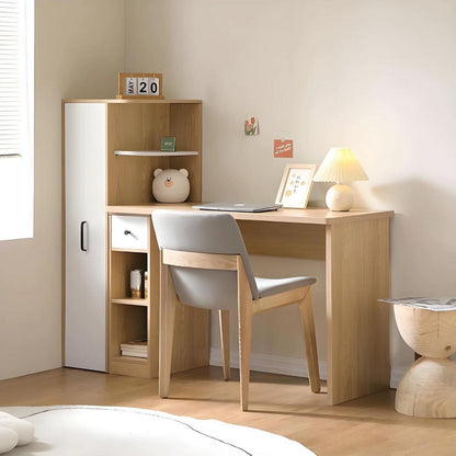 Desk white and wooden 160x60x160 - WDSK37